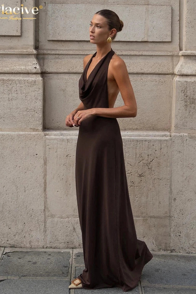 Bodycon Sleeveless Backless Maxi Dress