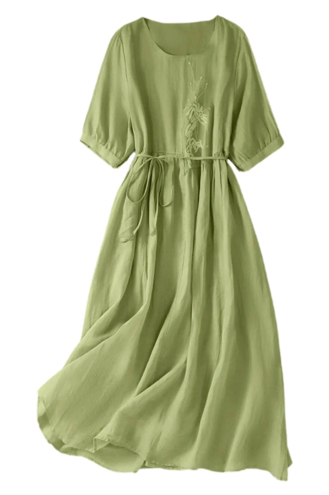 Elegant Slim Cotton Maxi Dress