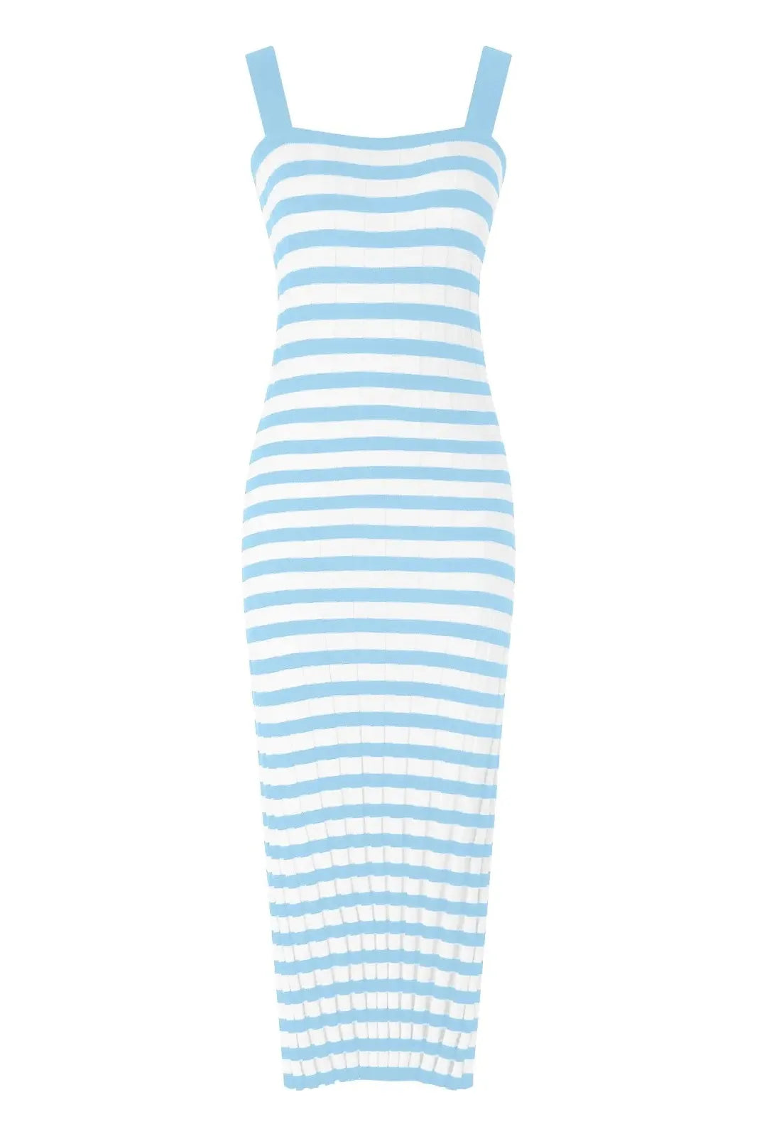 Striped Knit Bodycon Maxi Dress