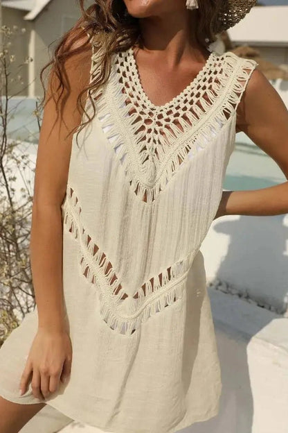 V-Neck Sleeveless Cover-Up Dress