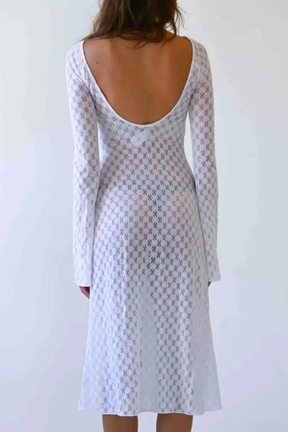 Elegant Backless Cover-Up Dress