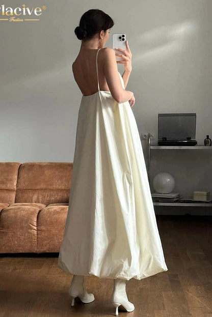 Cotton Sleeveless Maxi Dress