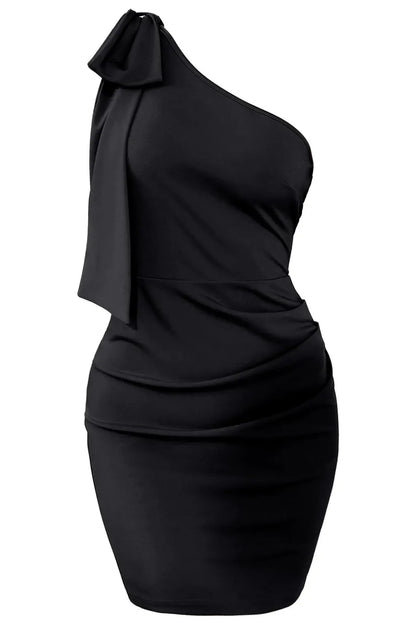 One Shoulder Bodycon Mini Dress