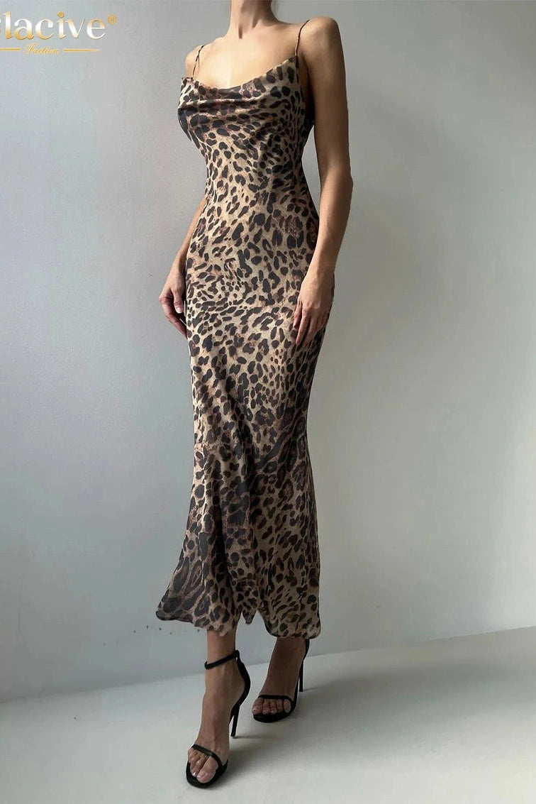 Print Strap Sleeveless Maxi Dress