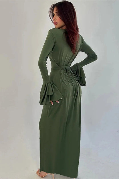 Elegant Long Sleeve Maxi Dress