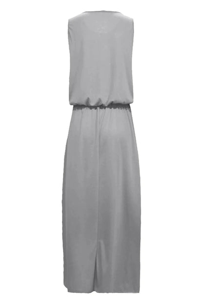 Sleeveless O-Neck Elegant Maxi Dress