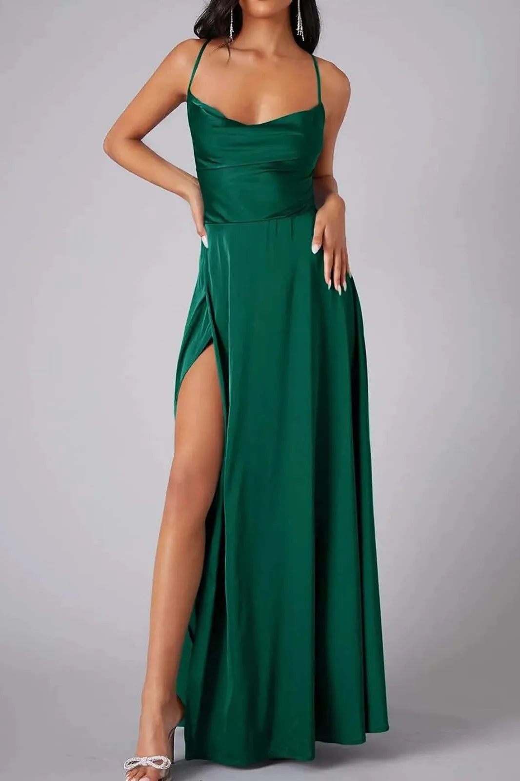 Elegant U-Neck Sleeveless Maxi Dress