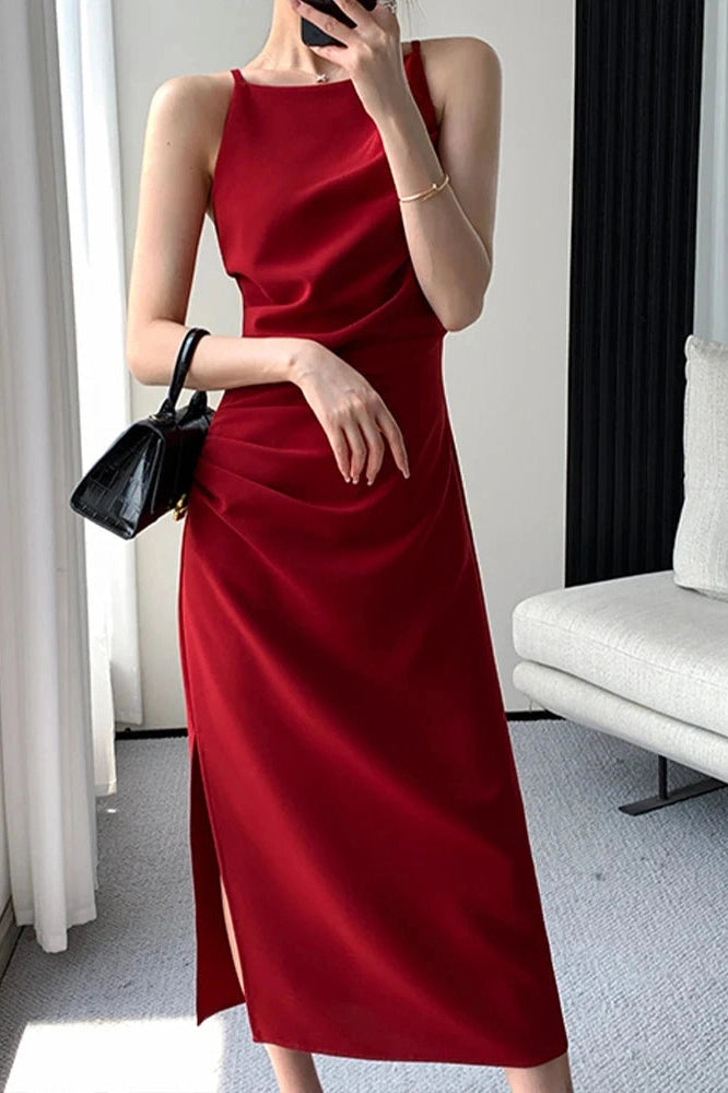 Elegant Sleeveless Bodycon Midi Dress