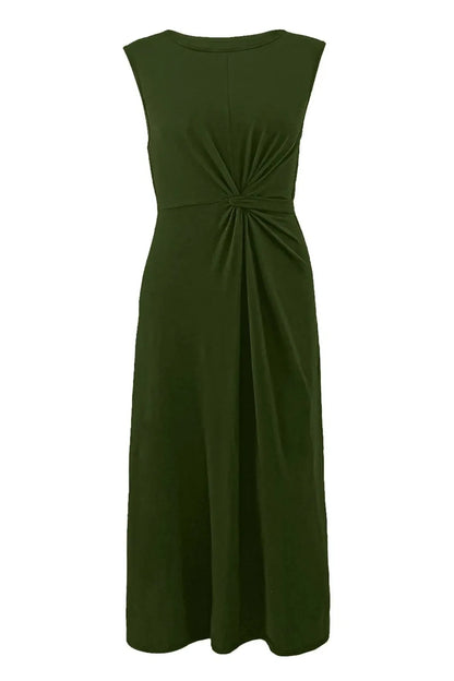 Cotton Round Neck Maxi Dress