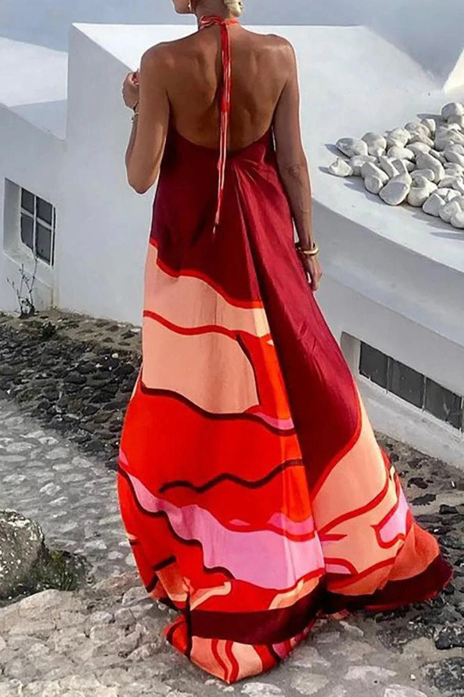 Elegant Backless Sleeveless Maxi Dress