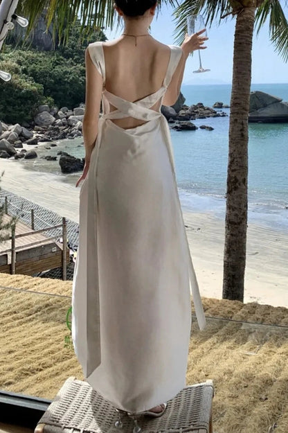 Backless Spaghetti Strap Maxi Dress