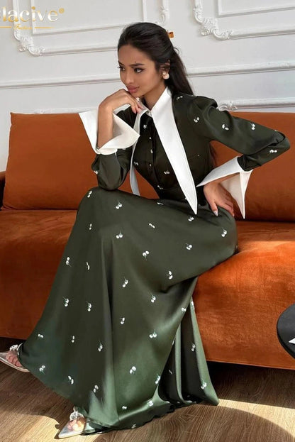 Elegant Long Sleeve Maxi Dress