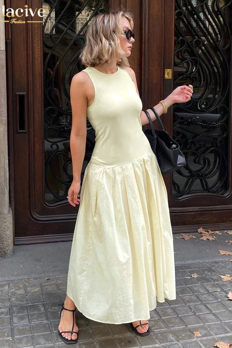 Elegant Sleeveless Maxi Dress