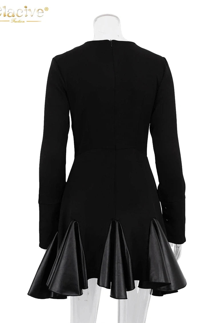 Bodycon O-Neck Long Sleeve Mini Dress