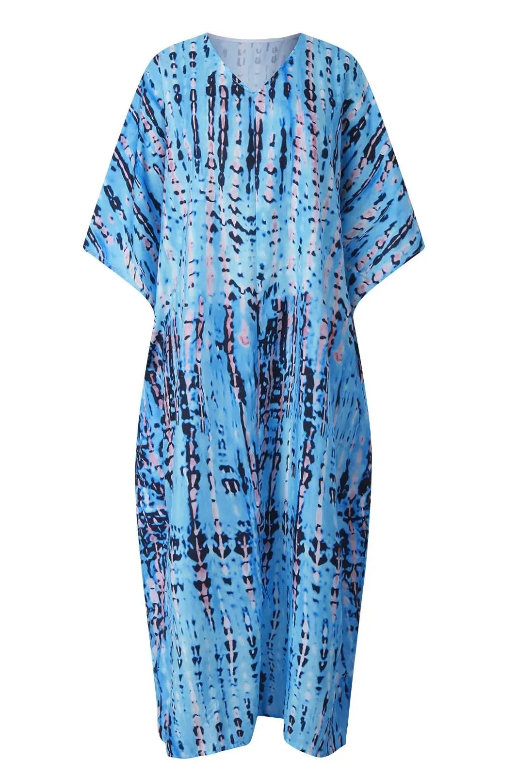 Tie-Dye V-Neck Maxi Dress