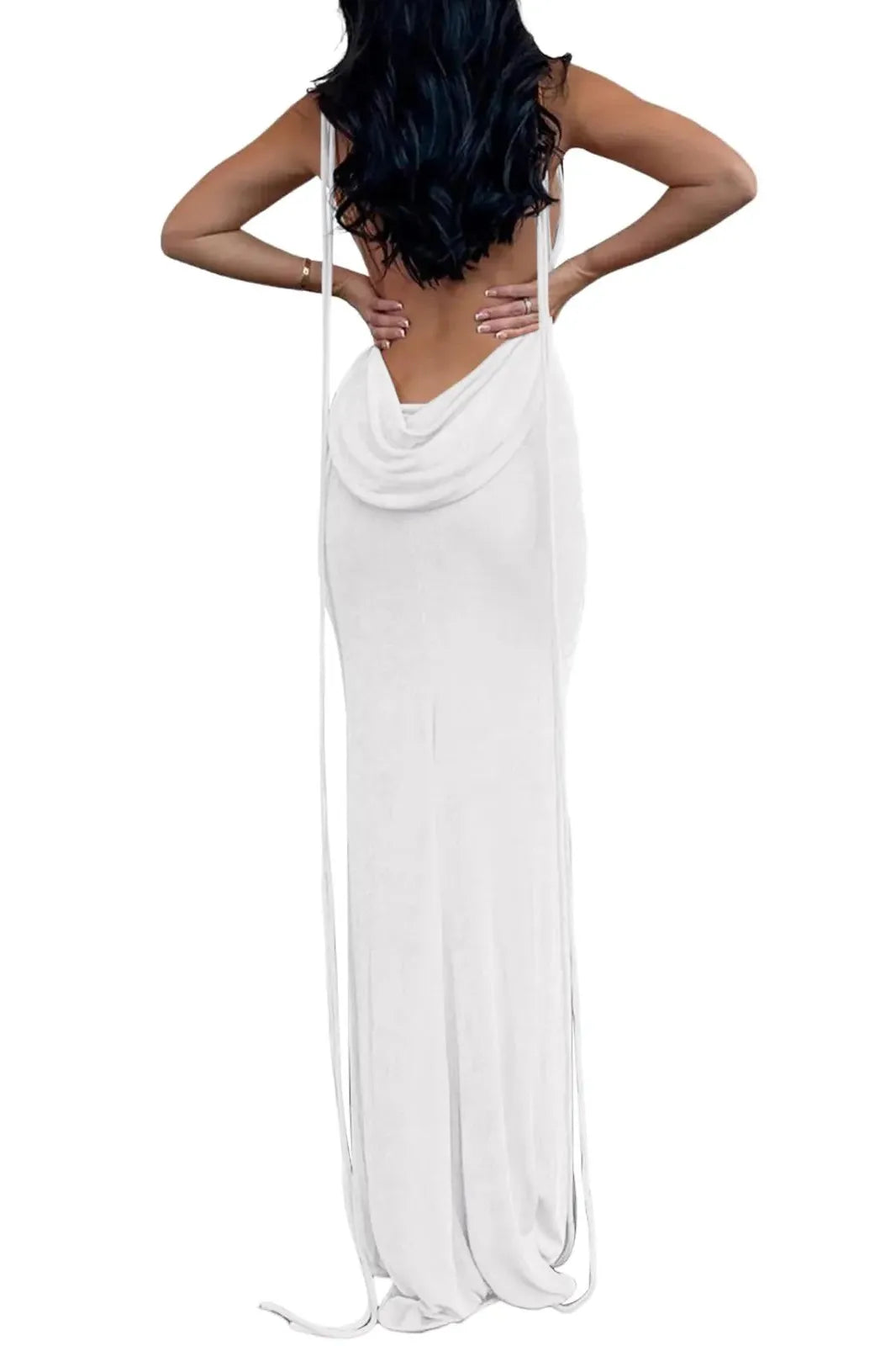 Strappy Backless Bodycon Maxi Dress