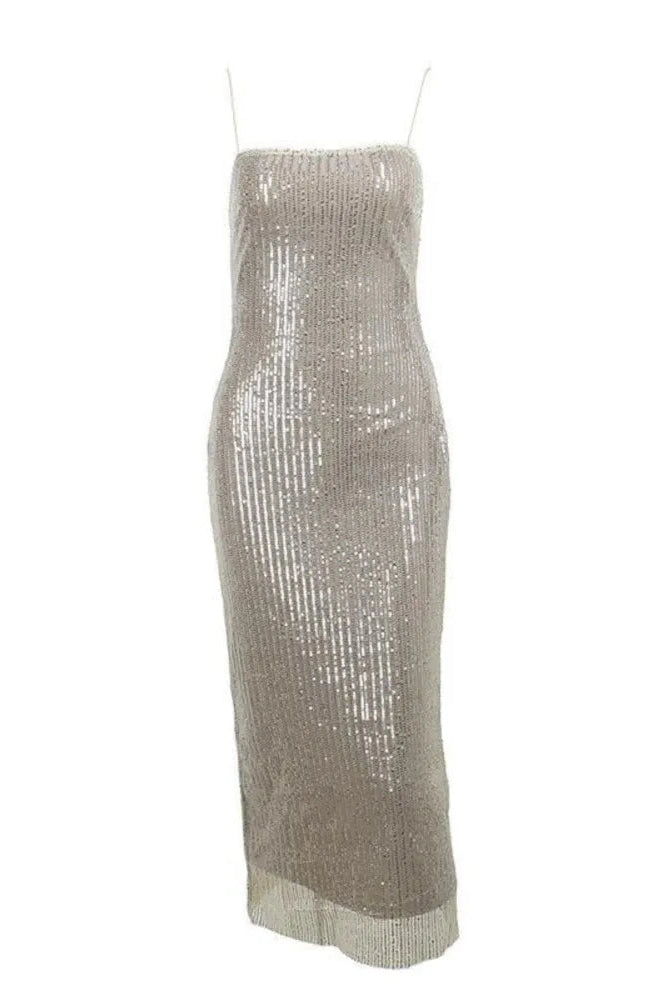 Spaghetti Strap Bodycon Maxi Dress