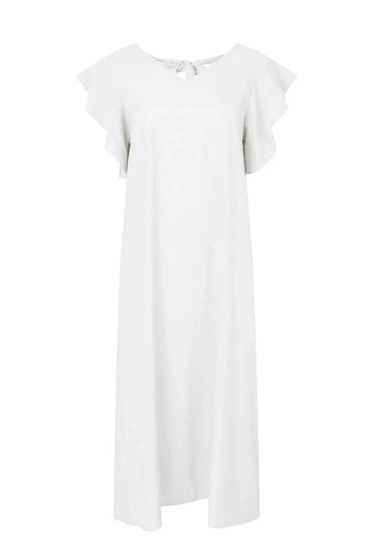 Loose Short-Sleeve Maxi Dress