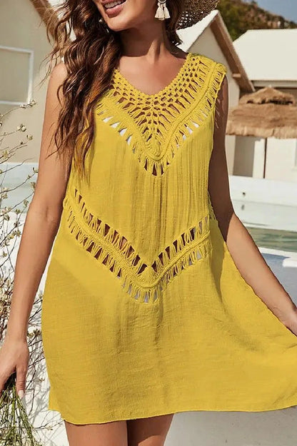 V-Neck Sleeveless Cover-Up Dress