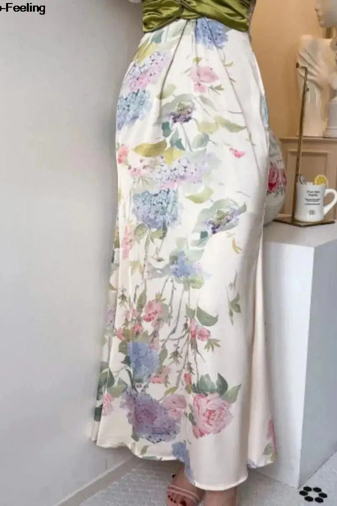 Elegant Floral Print Maxi Dress