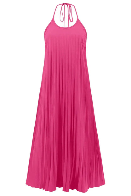 Elegant Pleated Maxi Dress