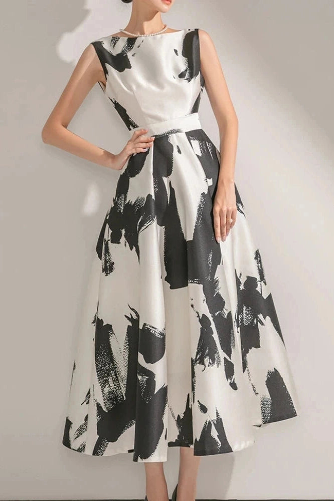 Elegant A-Line Midi Dress