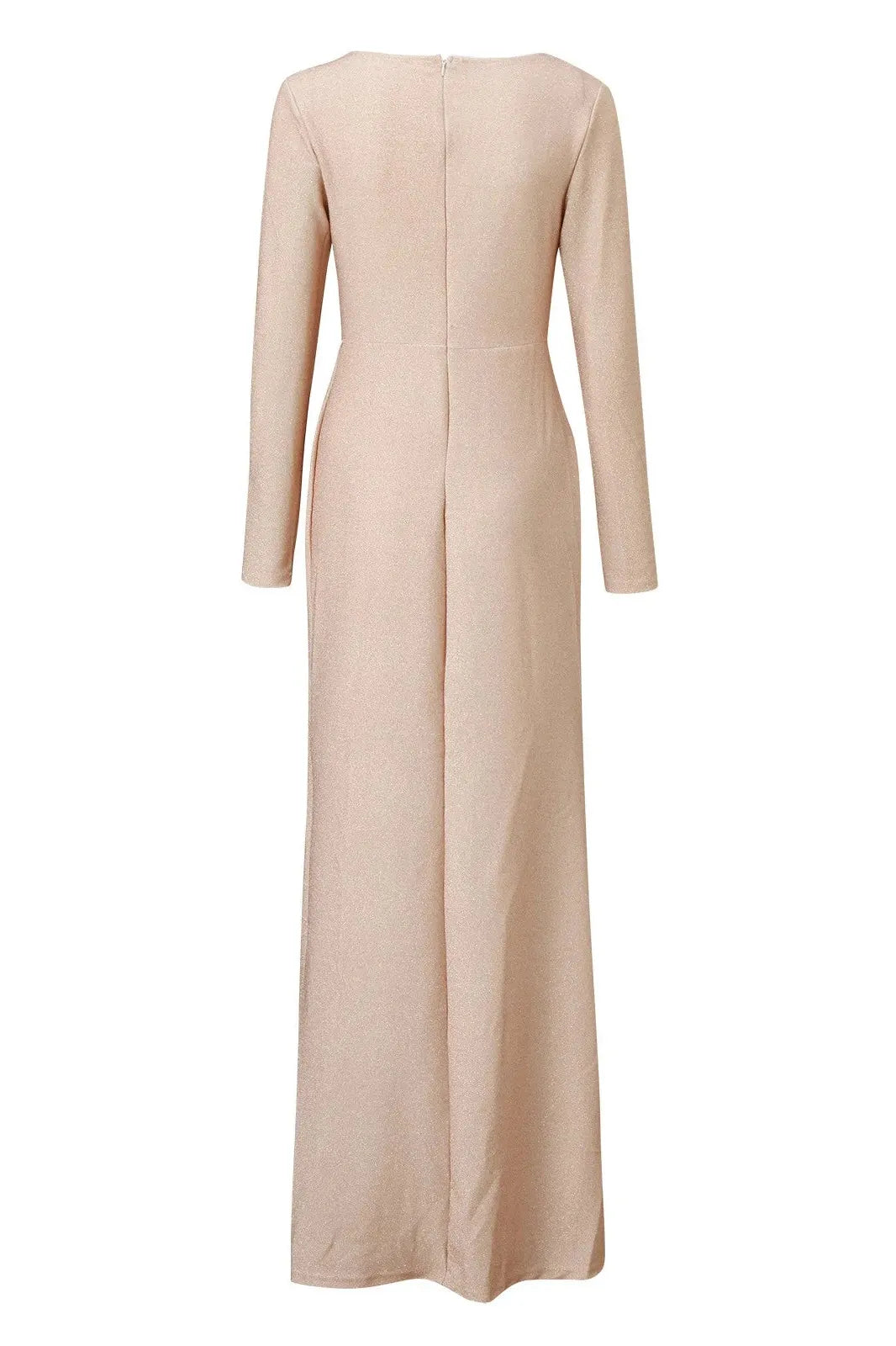 Long Sleeve V-Neck Maxi Dress