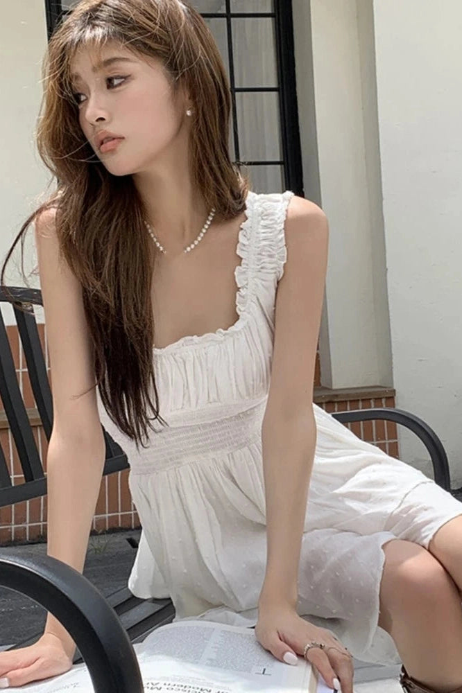 Irregular Sleeveless Mini Dress