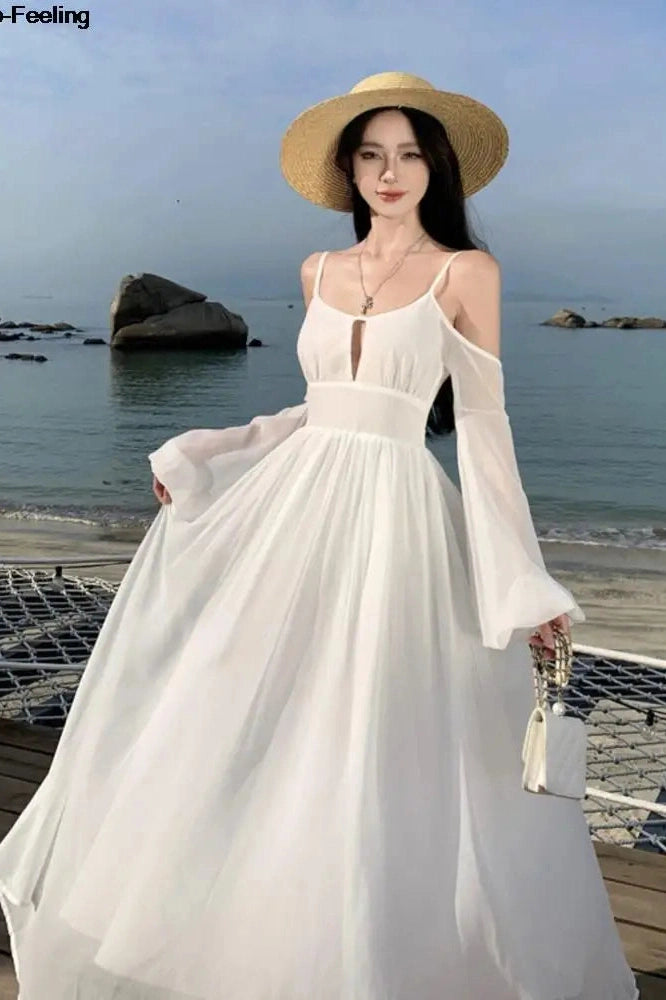 Off-Shoulder Backless  Maxi Dress