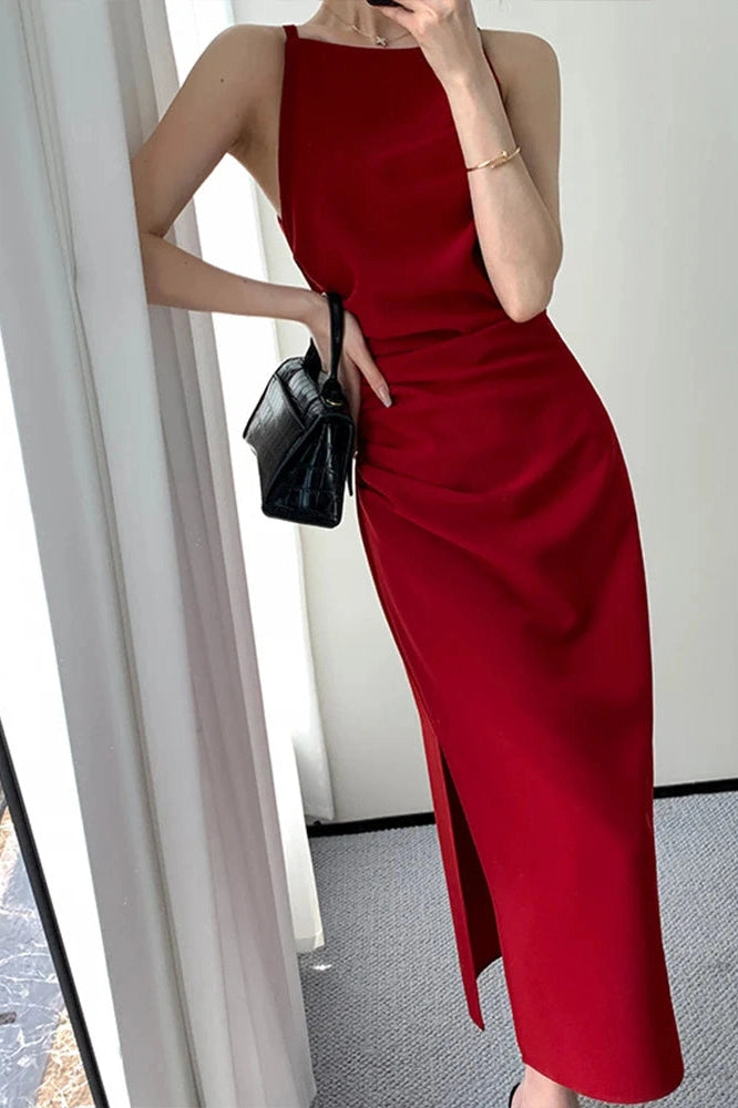 Elegant Sleeveless Bodycon Midi Dress