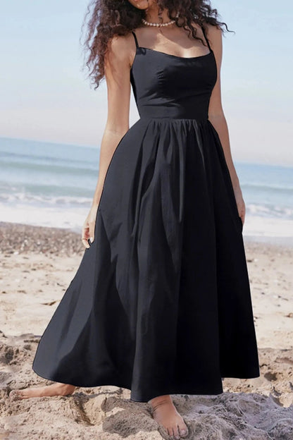 Elegant Sleeveless Backless Maxi Dress