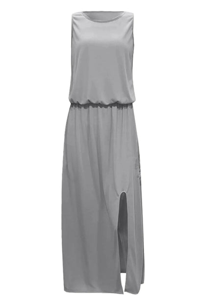 Sleeveless O-Neck Elegant Maxi Dress