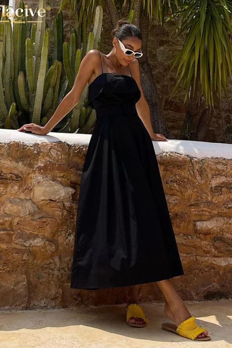 Elegant Sleeveless Maxi Dress