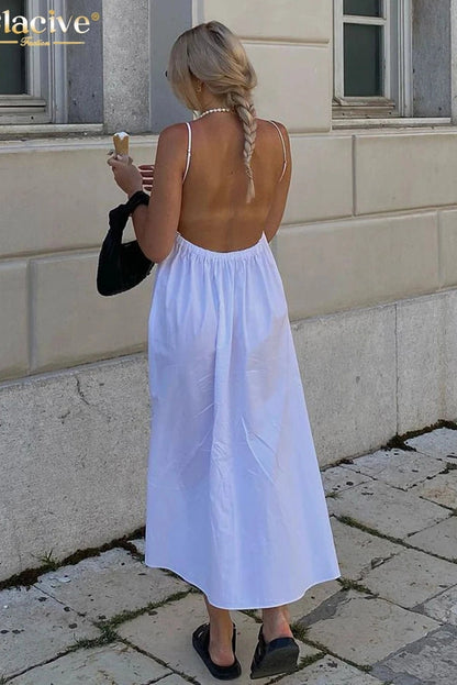 Elegant Sleeveless Midi Dress