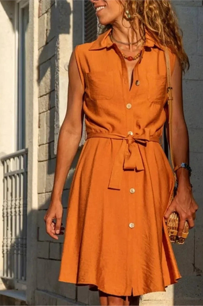 Elegant Sleeveless Midi Dress