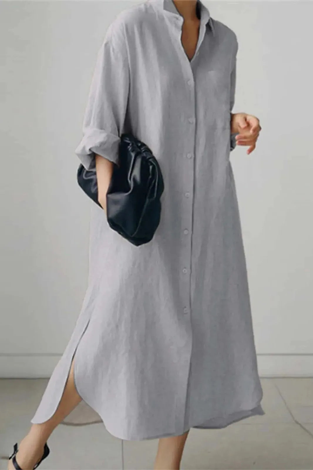 Elegant Chic Long Sleeve Maxi Dress