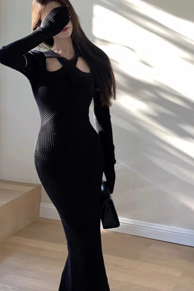 Long Sleeve Bodycon Maxi Dress