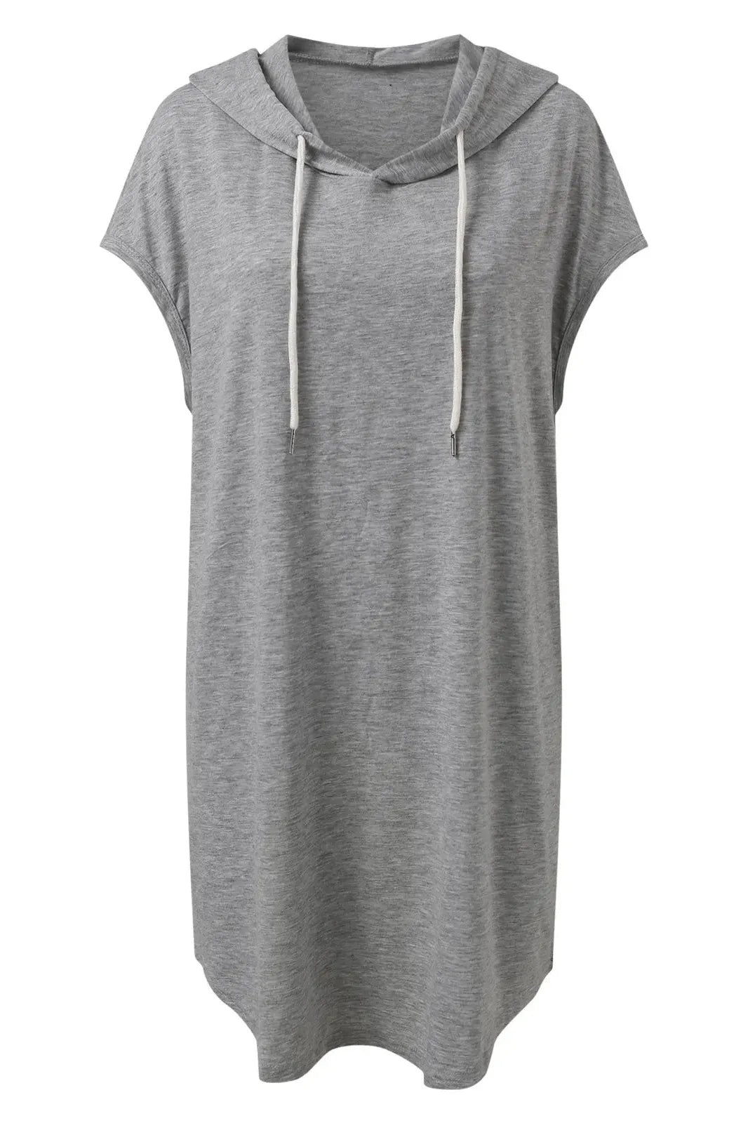 Hooded Loose Short Sleeve Mini Dress