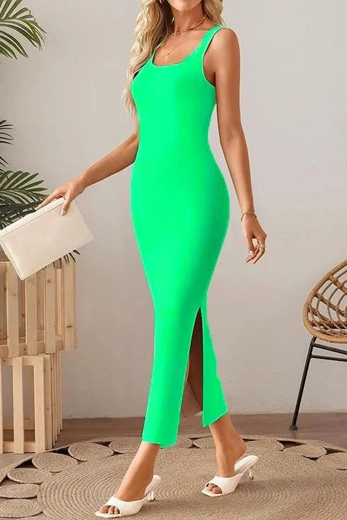 Elegant Tank Top Midi Dress