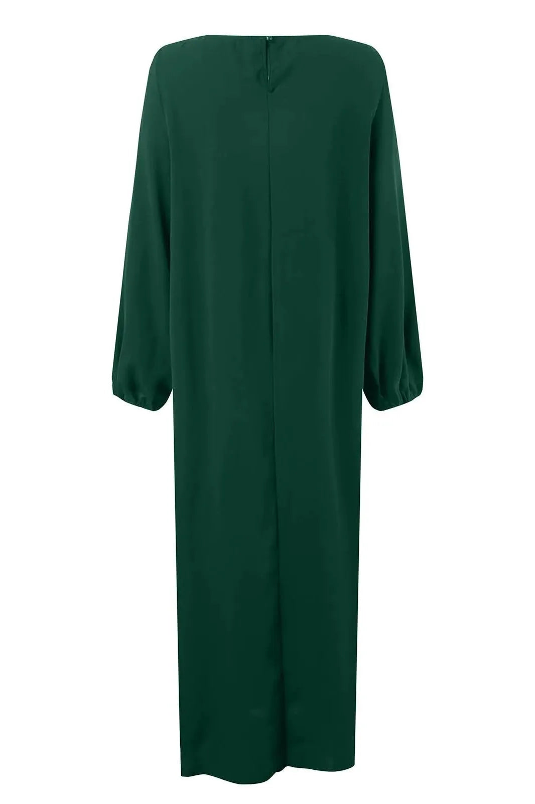 Elegant Crew Neck Long Sleeve Maxi Dress