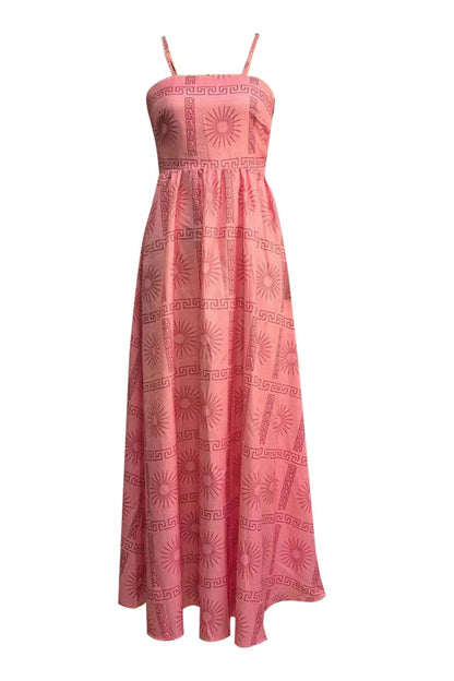 Spaghetti Strap Tie-Waist Maxi Dress