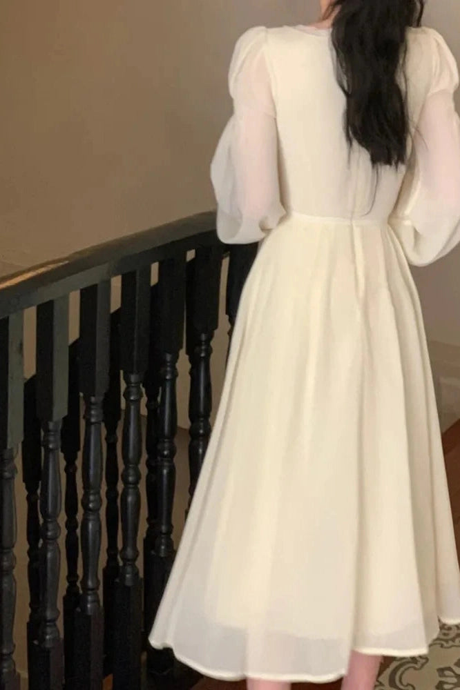 Elegant Long Sleeve Maxi Dress