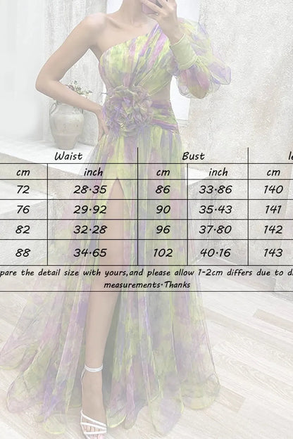 Patchwork Mesh V-Neck A-Line Maxi Dress