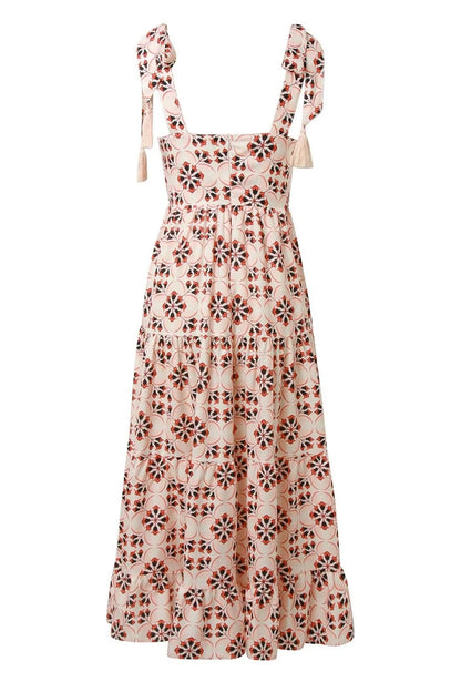 Sleeveless Tie Shoulder Maxi Dress