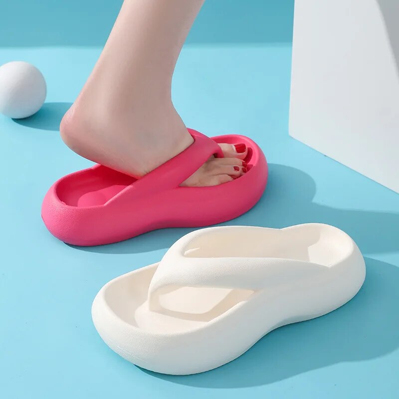 Trendy Women's Platform Flip Flops Slippers GOMINGLO