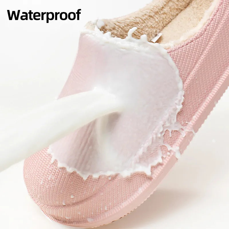 Warm Waterproof Cozy Plush Winter Slippers for Women GOMINGLO