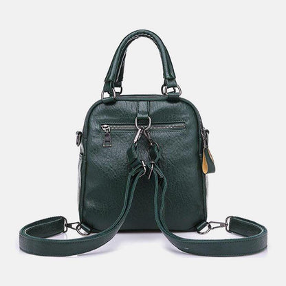 Women PU Leather Multi-Carry Vintage Waterproof Crossbody Bag Shoulder Bag Backpack GOMINGLO