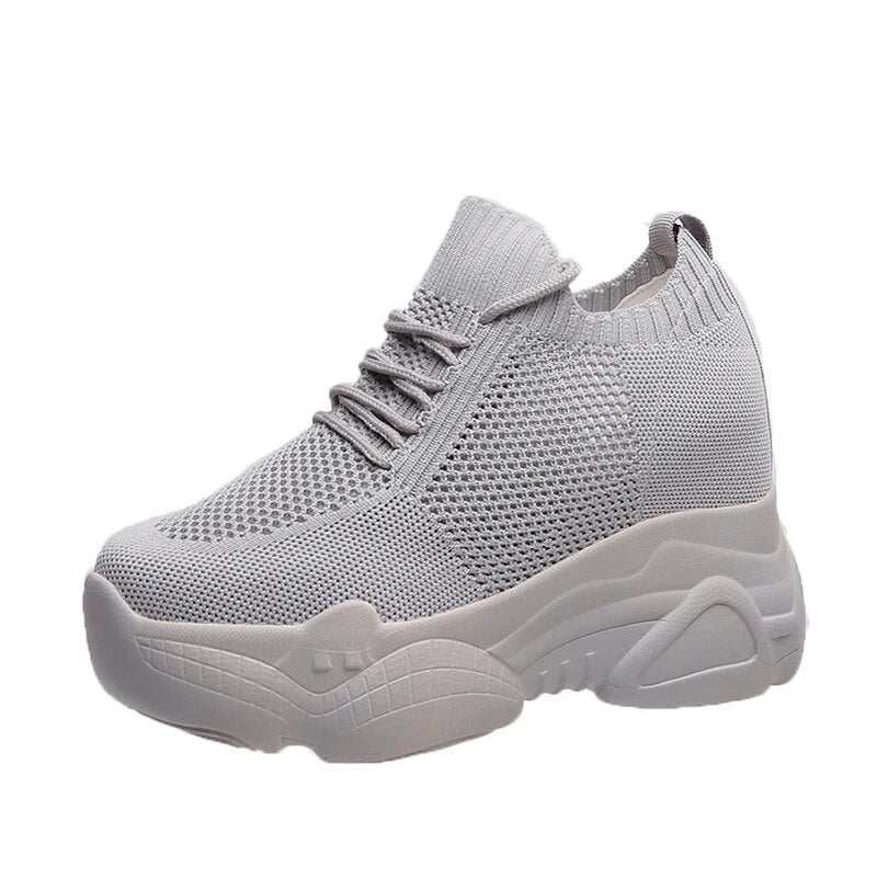 Women's Air Mesh Chunky Knitted Casual Sneakers GOMINGLO