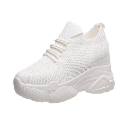 Women's Air Mesh Chunky Knitted Casual Sneakers GOMINGLO