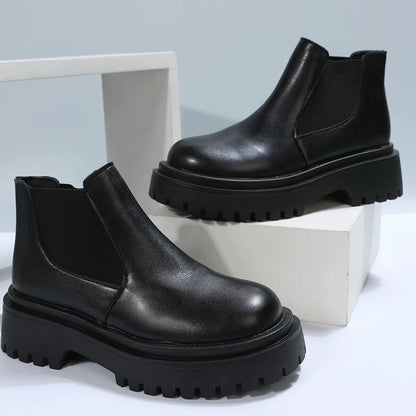 Women's Autumn Winter Chunky Platform Ankle Boots GOMINGLO